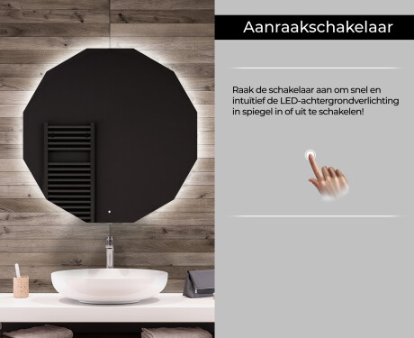 Moderne badkamer spiegel met led verlichting L113 #6