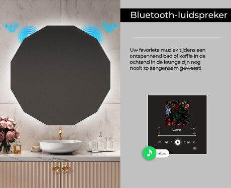 Moderne badkamer spiegel met led verlichting L113 #7