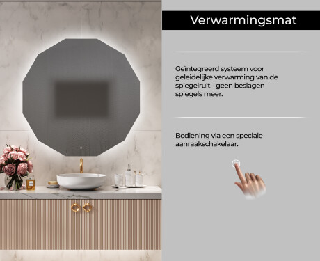 Moderne badkamer spiegel met led verlichting L113 #8