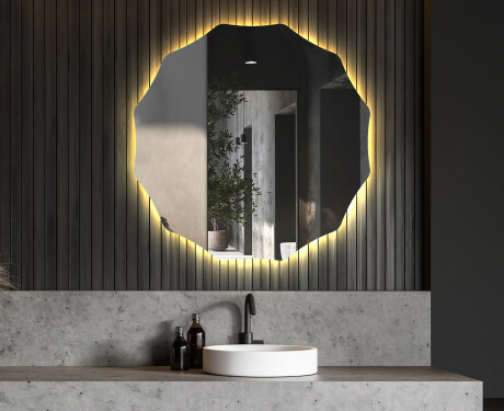 Moderne badkamer spiegel met LED verlichting L192