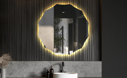 Moderne badkamer spiegel met LED verlichting L192