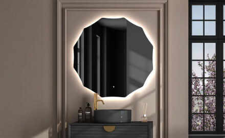 Moderne badkamer spiegel met led verlichting L193