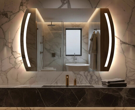 Moderne badkamer spiegel met led-verlichting L67