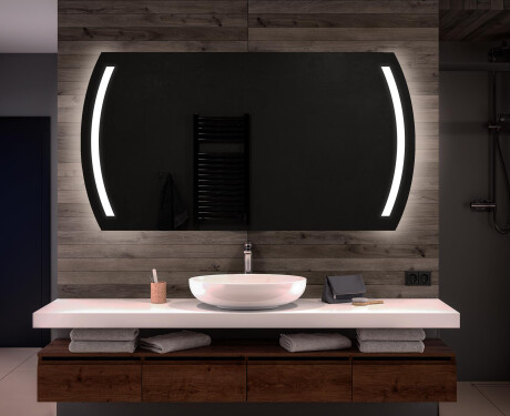 Moderne badkamer spiegel met led-verlichting L67