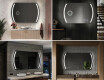 Moderne badkamer spiegel met led-verlichting L67 #10