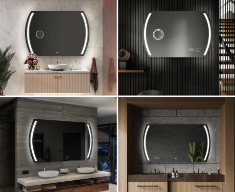 Moderne badkamer spiegel met led-verlichting L67 #10