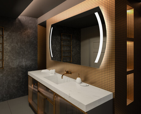 Moderne badkamer spiegel met led-verlichting L67 #2