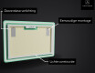 Moderne badkamer spiegel met led-verlichting L67 #3
