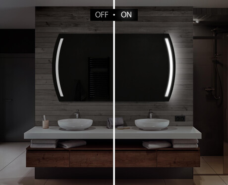 Moderne badkamer spiegel met led-verlichting L67 #5