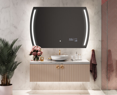 Moderne badkamer spiegel met led-verlichting L67 #9