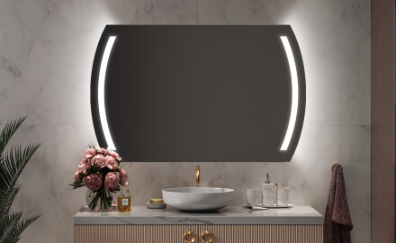 Moderne badkamer spiegel met led-verlichting L67