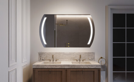 Moderne badkamer spiegel met led-verlichting L67