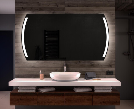 Moderne badkamer spiegel met led-verlichting L68