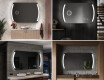 Moderne badkamer spiegel met led-verlichting L68 #10