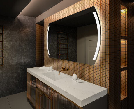 Moderne badkamer spiegel met led-verlichting L68 #2