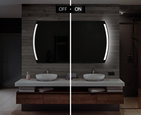 Moderne badkamer spiegel met led-verlichting L68 #5