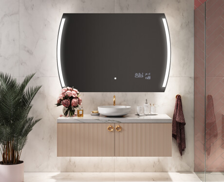 Moderne badkamer spiegel met led-verlichting L68 #9