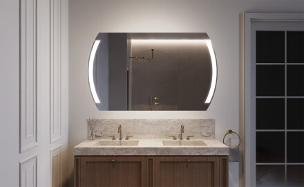 Moderne badkamer spiegel met led-verlichting L68