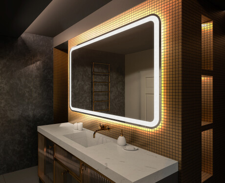 Moderne badkamer spiegel met led-verlichting L141
