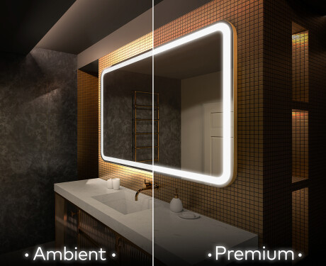 Moderne badkamer spiegel met led-verlichting L141