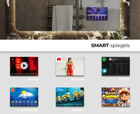 Moderne badkamer spiegel met led-verlichting L142 #3