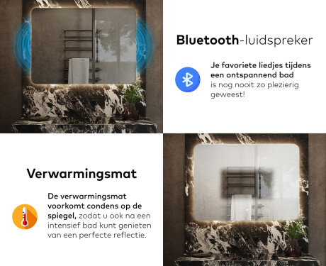 Moderne badkamer spiegel met led-verlichting L142 #6