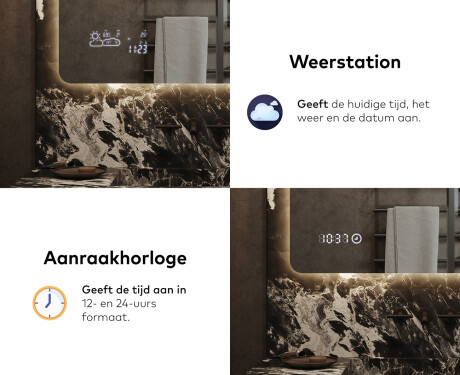 Moderne badkamer spiegel met led-verlichting L142 #7