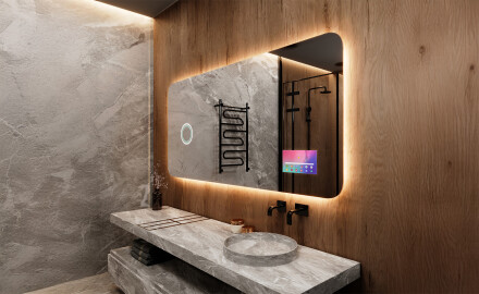 Moderne badkamer spiegel met led-verlichting L142