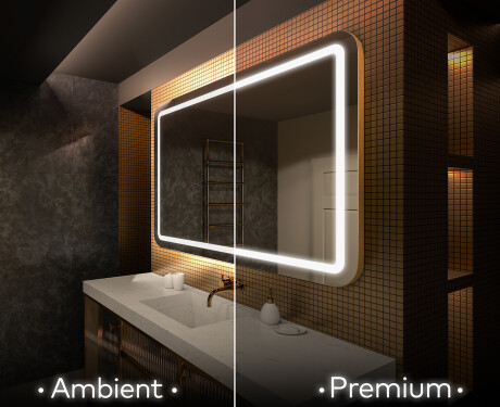 Moderne badkamer spiegel met led-verlichting L143 #1