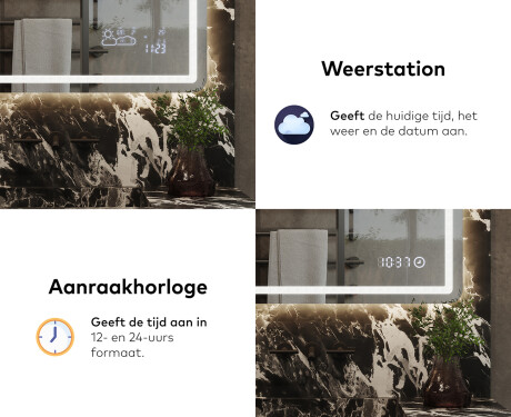 Moderne badkamer spiegel met led-verlichting L143 #7
