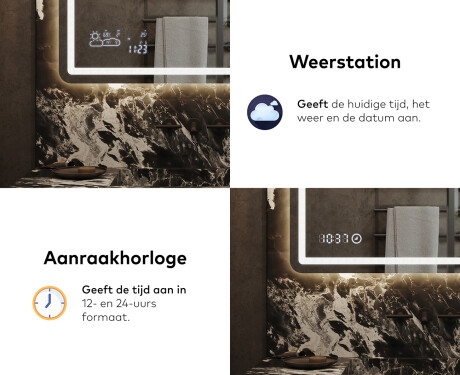 Moderne badkamer spiegel met led-verlichting L143 #7