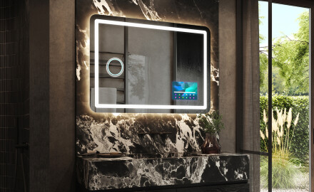 Moderne badkamer spiegel met led-verlichting L143