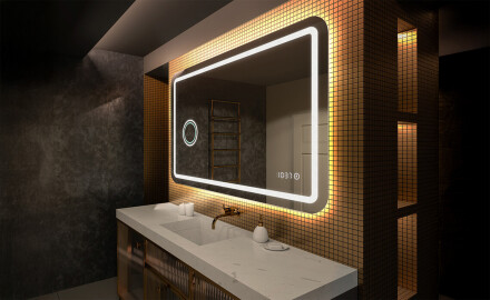 Moderne badkamer spiegel met led-verlichting L143