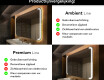 Moderne badkamer spiegel met led-verlichting L144 #2