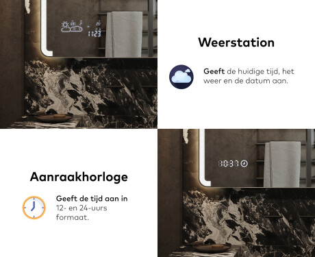 Moderne badkamer spiegel met led-verlichting L144 #7