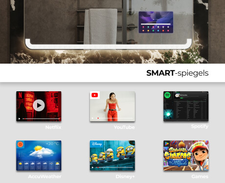 Moderne badkamer spiegel met led-verlichting L145 #3