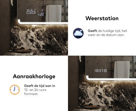 Moderne badkamer spiegel met led-verlichting L145 #7