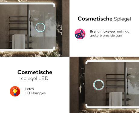 Moderne badkamer spiegel met led-verlichting L145 #8