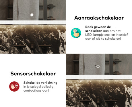 Moderne badkamer spiegel met led-verlichting L145 #9