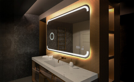 Moderne badkamer spiegel met led-verlichting L145
