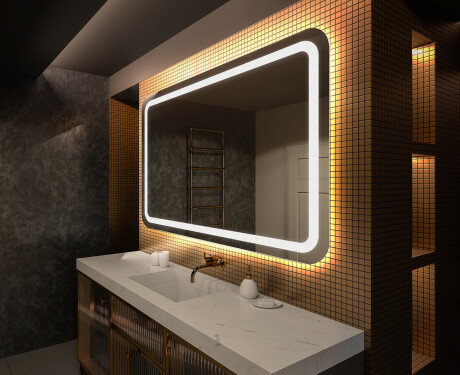 Moderne badkamer spiegel met led-verlichting L147