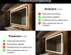 Moderne badkamer spiegel met led-verlichting L147 #2