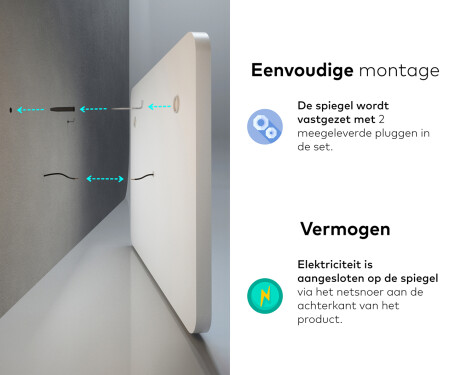 Moderne badkamer spiegel met led-verlichting L147 #11