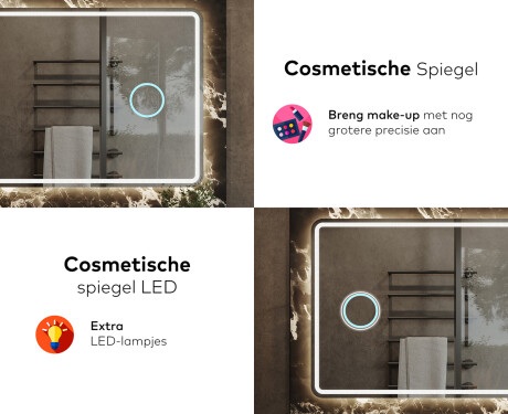 Moderne badkamer spiegel met led-verlichting L147 #8