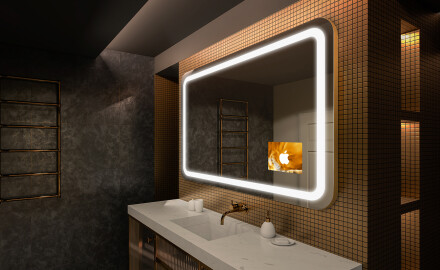 Moderne badkamer spiegel met led-verlichting L147