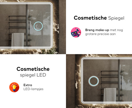 Moderne badkamer spiegel met led-verlichting L148 #8