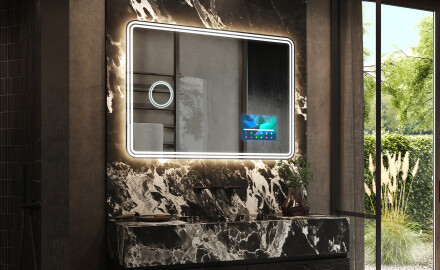 Moderne badkamer spiegel met led-verlichting L148